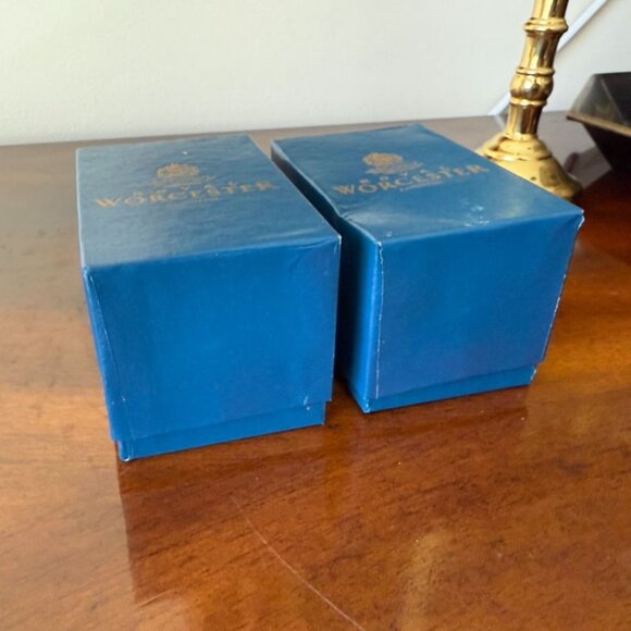 Set Of Two Royal Worcester Evesham Gold Porcelain King Size Egg Coddler England - Picture 13 of 15